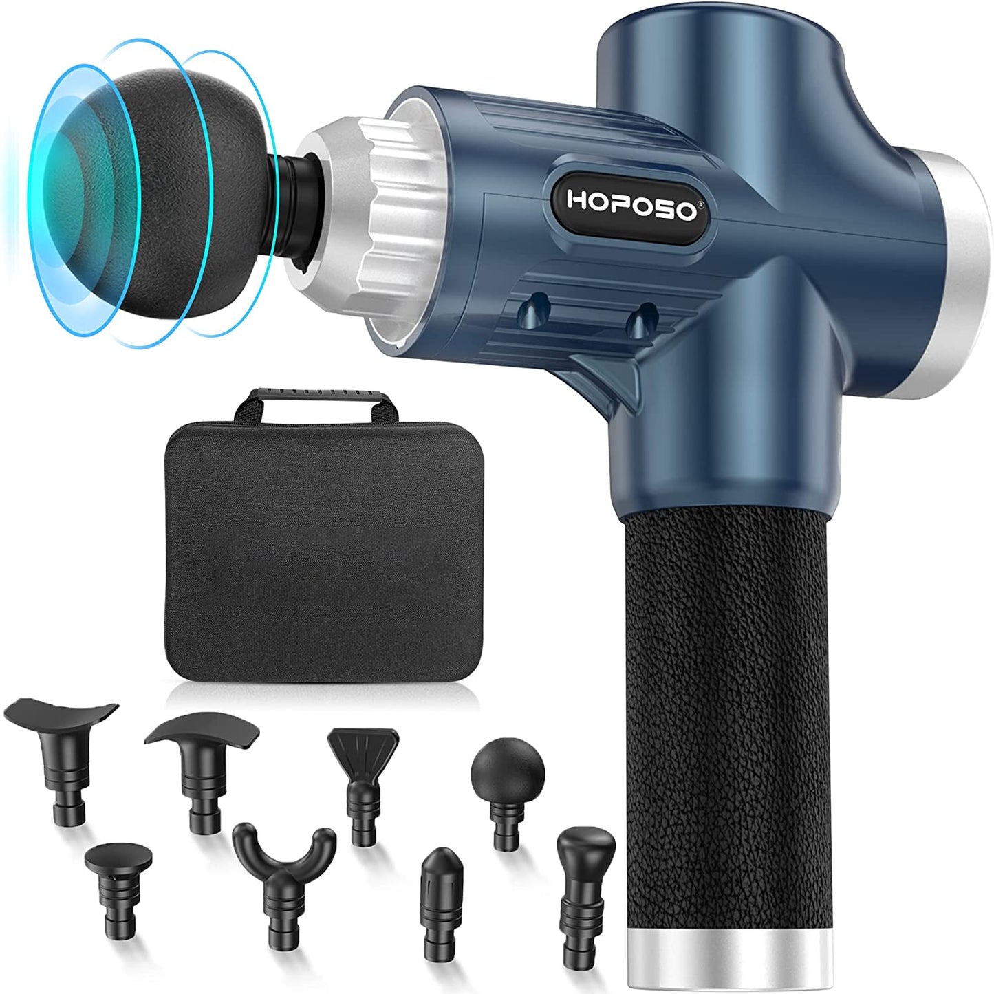 Pistolet de Massage Musculaire 30 Vitesses Réglables Massage Gun Électrique Masseur de Muscle Profond Portable 8 Têtes Remplaçables 4800 RPM Écran Tactile LED à Faible Bruit Soulager Douleurs