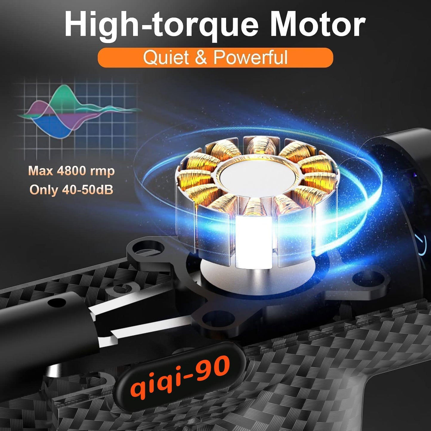 Massagepistole, Massagepistole Massagegerät bis zu 4800U/min, Professionelles Massage Pistole mit 6 MassageKöpfe, Muskel Massagegerät mit USB C Ladeanschluss zur Linderung von Muskelschmerzen