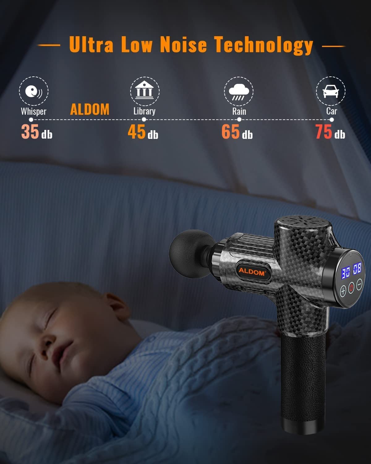 Massage Gun, Muscle Massager Percussion Massager Muscle Massage Gun Deep Tissue Electric Body Massagers Handheld Muscle Gun Quiet Brushless Motor Cordless Max 4800RMP 30 Speed Levels USB C Charging for Shoulder Leg Back Pain Relief Relax, Gifts for Men
