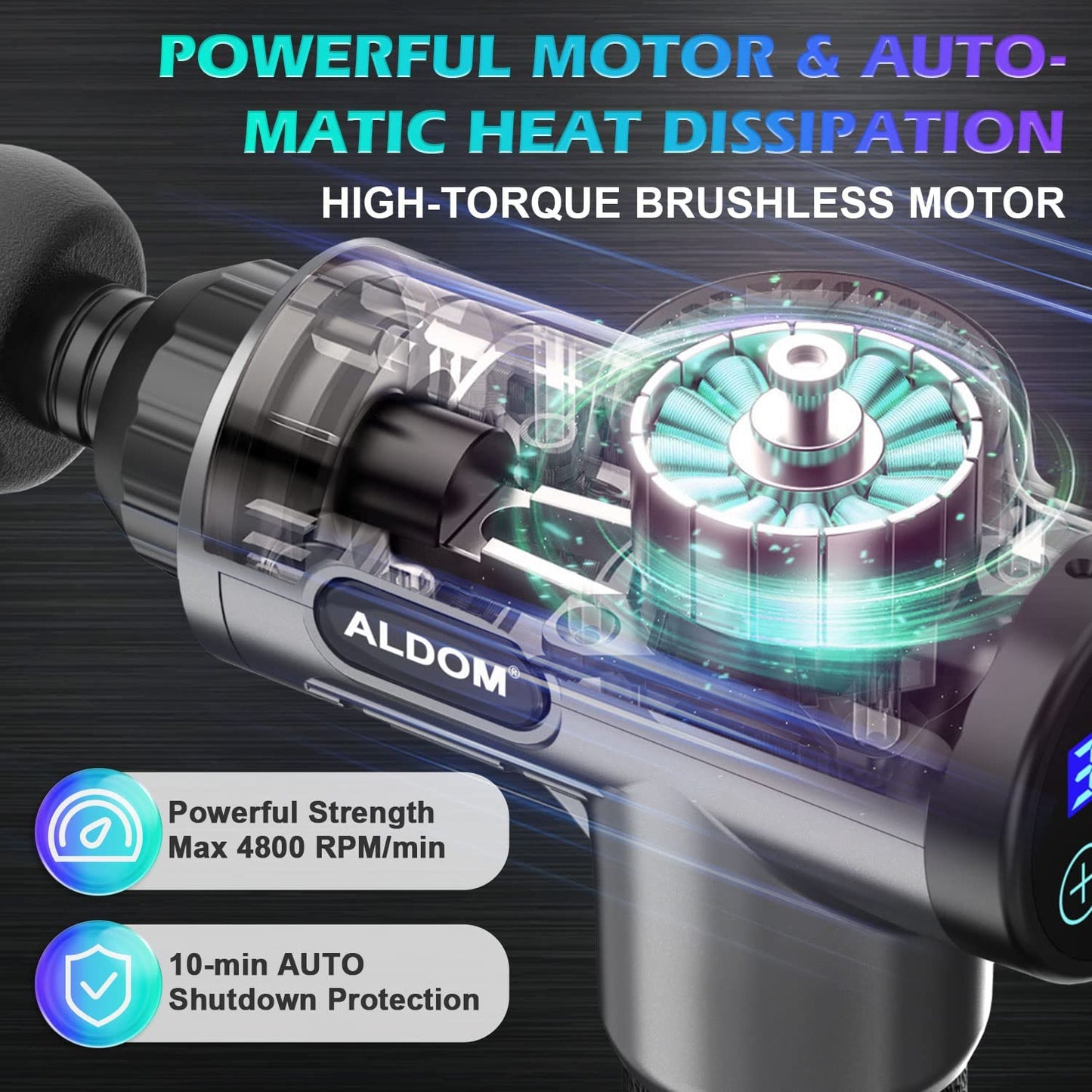 Massage Gun Deep Tissue Handheld Electric Muscle Massager Body Massagers Massage Device Muscle Massage Gun Massager Gun for Athletes Body Shoulder Leg Back Pain Relief&Relax Quiet 30 Speeds with 8 Massage Heads